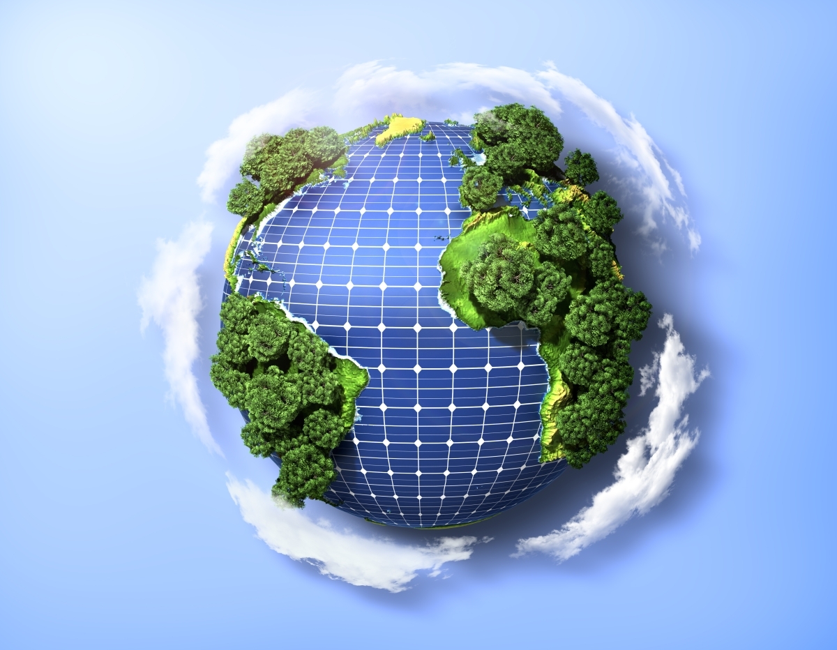 image showing the world switching to solar energy as an alternative source of energy