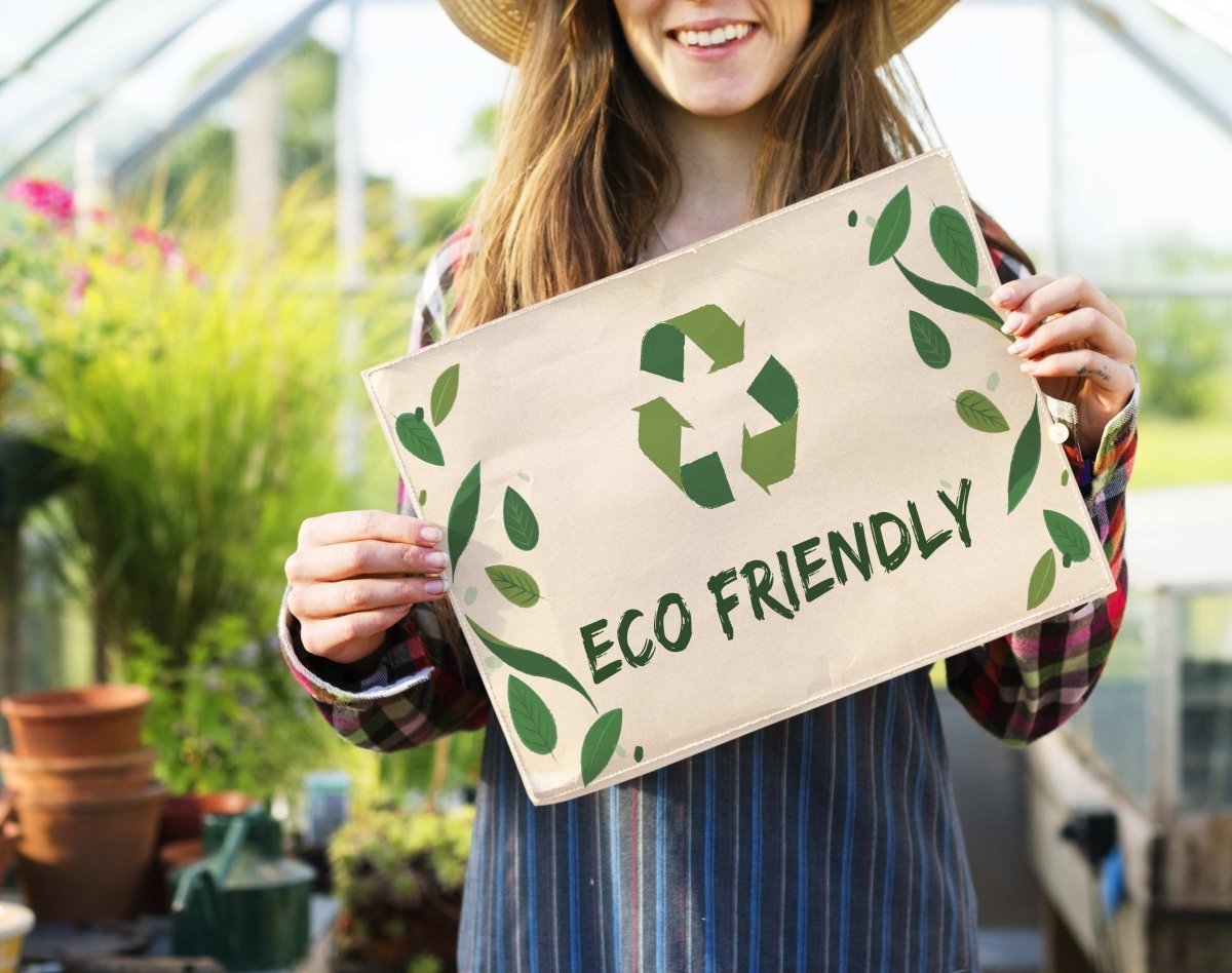 image showing a poster promoting eco friendly gardening