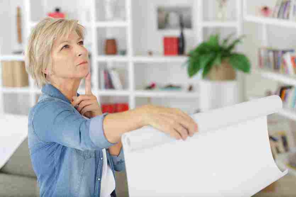 image showing senior woman starting a DIY project