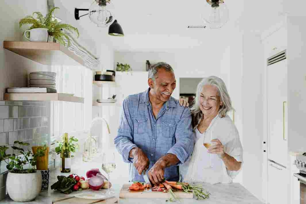 image showing seniors enjoying their renovated kitchen