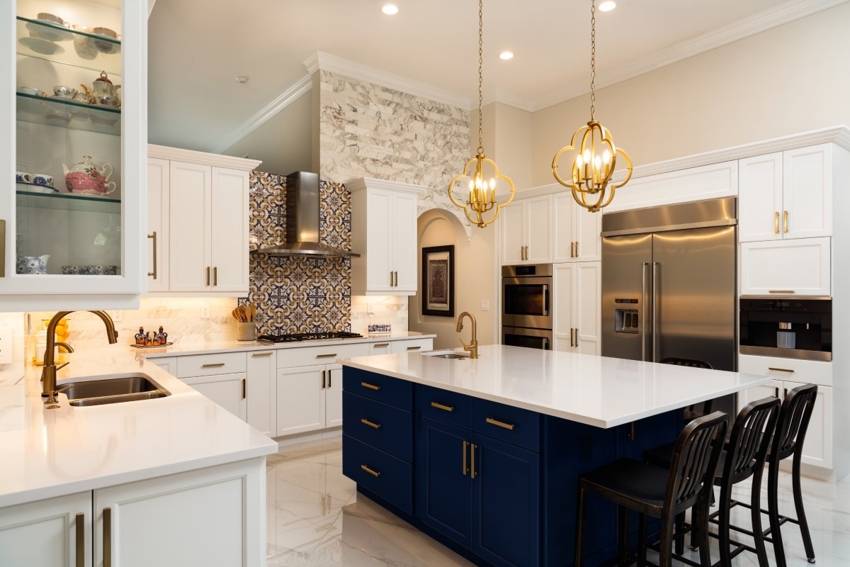 image showing a remodeled kitchen, modern and luxurious