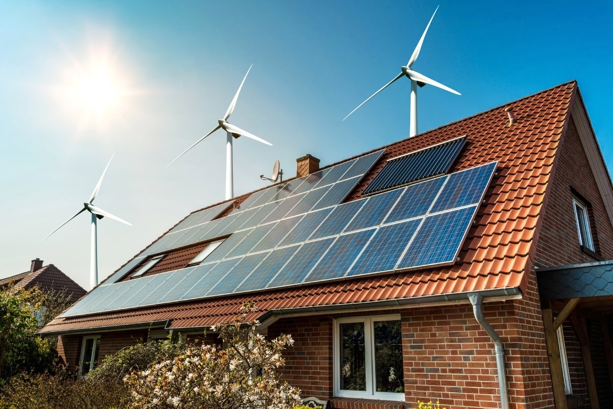 image showing house with solar panels installed on it