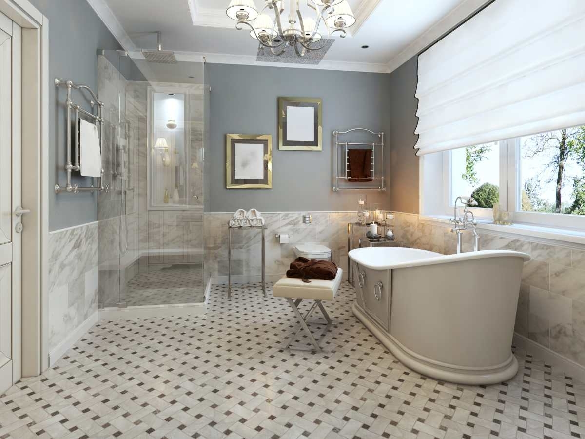 image showing art deco style bathroom