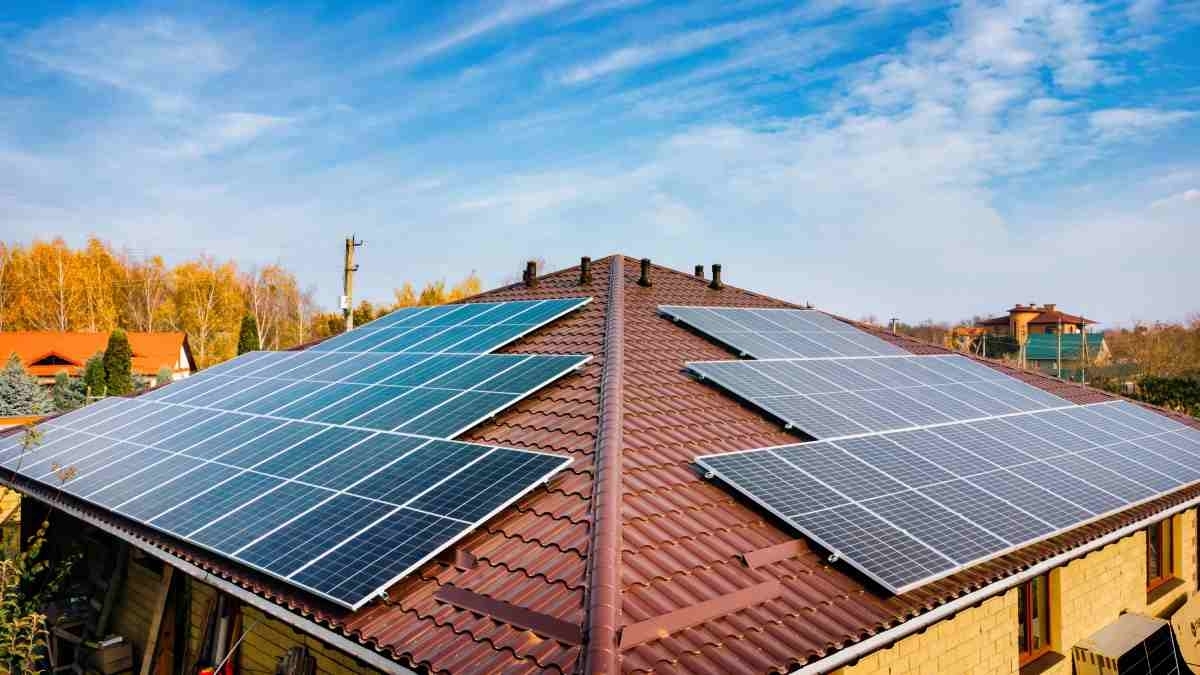 image showing solar panels installed on a tile roof