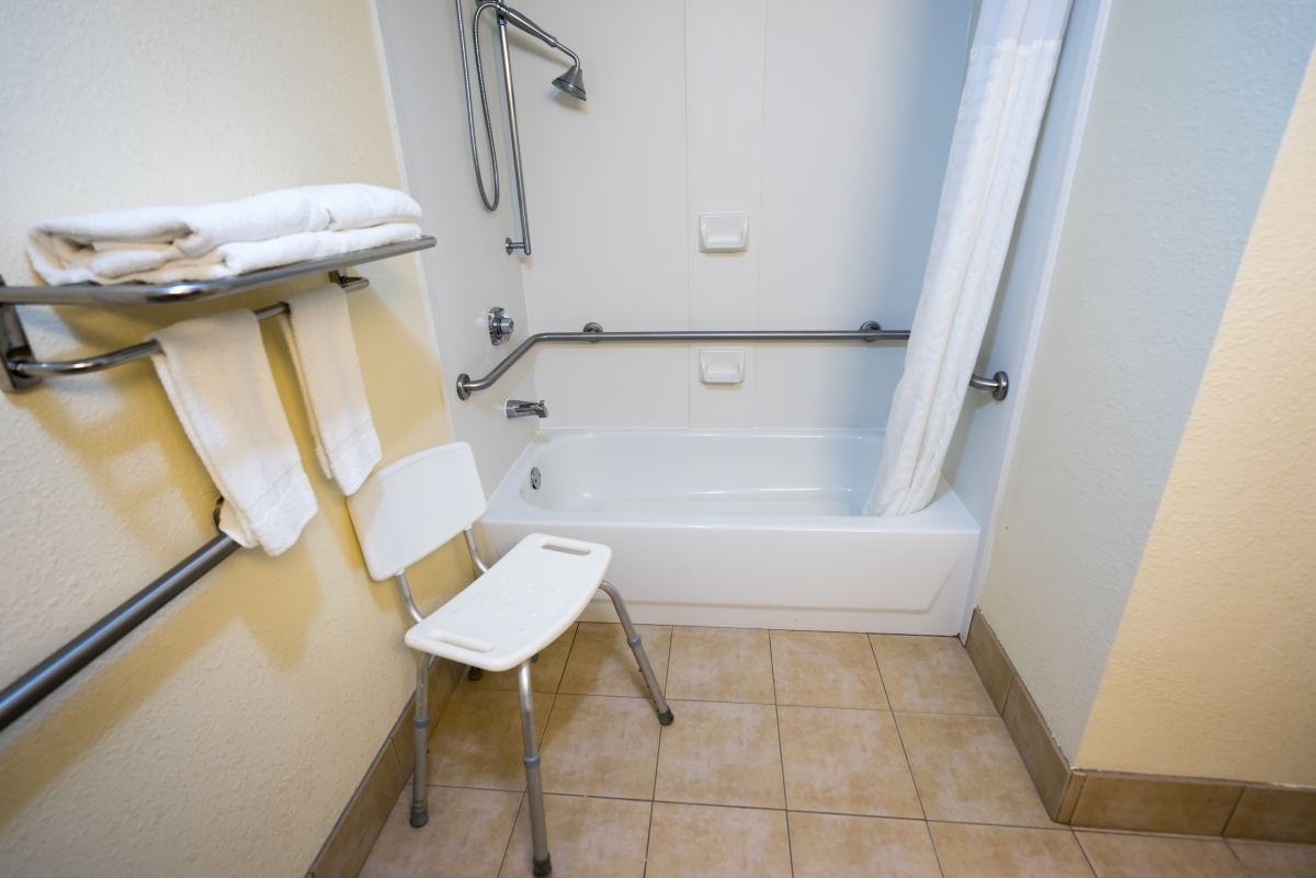 image showing senior bath chair