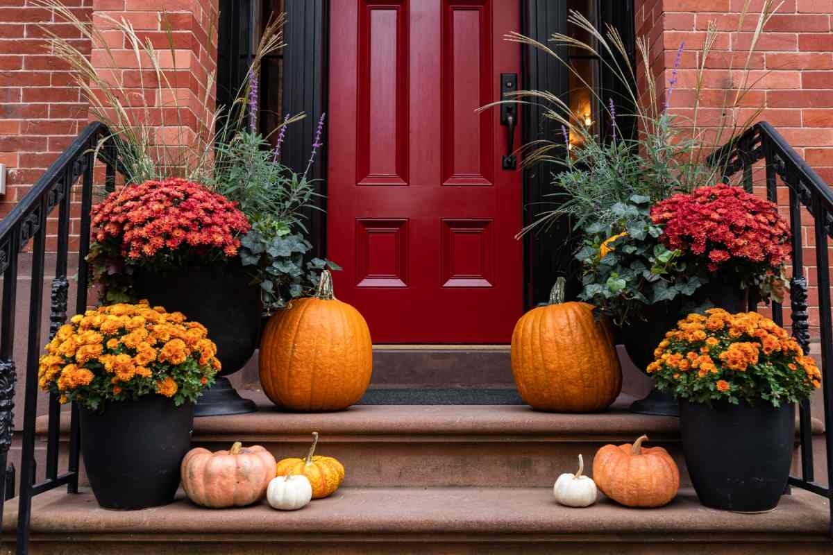 image showing outdoor thanksgiving decorations