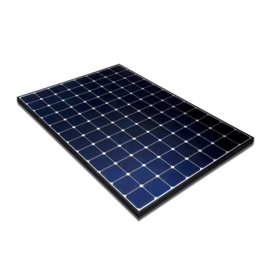 Solar panel on roof showing the PV cells that capture solar energy and turn it into electricity