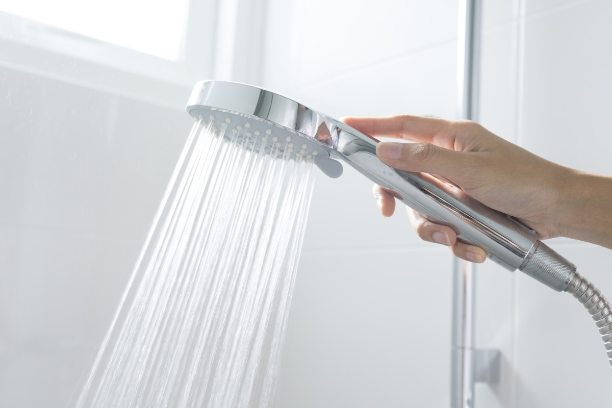 shower head with hand